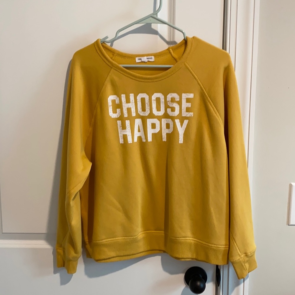 Yellow Choose Happy sweatshirt